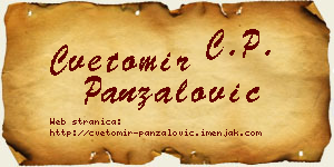 Cvetomir Panzalović vizit kartica